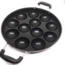 Non-Stick Appam Maker - 12 Pits, Lid & Paniyaram Nonstick Cookware