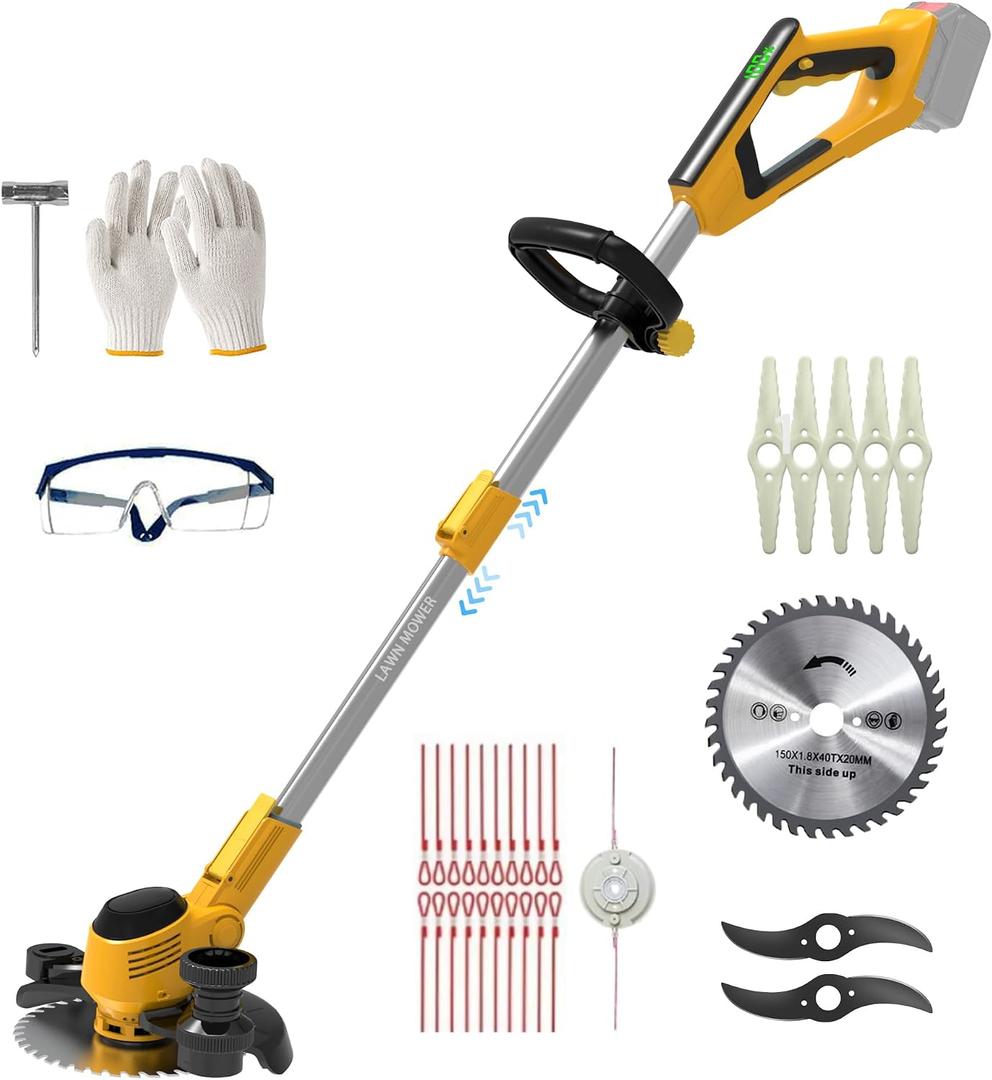 Cordless Weed Wacker for Dewalt 20V Battery, Electric Weed Eater, Weed Trimmer Battery Powered, Lawn Trimming (NO Battery Include)