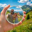 Handheld Selfie Convex Mirror - No Need Selfie Stick, Travel Must Have Photography Viewfinder, Gift for Photographer, Portable & Shatter-Resistant, Suitable for Solo/Multi-Person Selfie(3.74in)