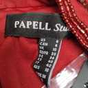 Adrianna Papell Women's Bead Mock Halter Dress (Red) 6