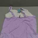 Aqua Eve Tankini Tops for Women Swimwear Top Only Tummy Control Bathing Suit Top No Bottom (Purple, M)