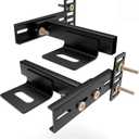 OGONBRICK Universal Headboard Brackets, Adjustable Base Headboard Brackets for Metal Bed Frame, Wall Mounting Brackets with Footboard Extension Kit, Matte Black