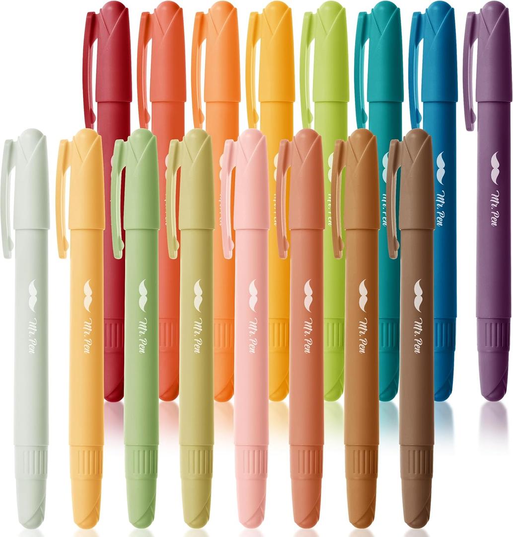 Mr. Pen- No Bleed Gel Highlighters, Assorted Colors, 16 Pack, Bible Highlighters and Pens No Bleed, Bible Markers for Study, Journaling, School Supplies and Accessories