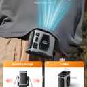 Portable Waist Fan, 40H Cooling Personal Wearable Fan, 5 Speeds 16000RPM Strong Belt F an,10000mAh Portable Fan Rechargeable Hands-free Neck Fan With Flashlight for Work, Outdoor, Travel, Gift for Men (Gray)