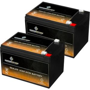 CB CHROMEBATTERY 12V 14AH Sealed Lead Acid (SLA) Rechargeable Battery 2 Pack F2 Terminal Deep Cycle Design for UPS, Alarms, Emergency Lighting, Scooters, Ride-On Toys, Solar & More