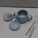 Moonkie Silicone Baby Sippy Cups | 3 Stages Training Cup Straw Cup for Infants Toddlers and Kid | 4 oz 1Pack (Ether)