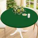 Smiry Round Spandex Tablecloth, Fitted Table Cover for 42"-50" Tables, For Up to 42"-50" Round