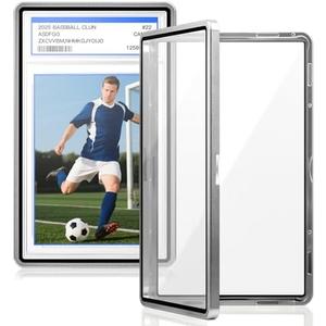 DEDC PSA Slab Case 2 Pcs Magnetic Metal Graded Card Protector for CGC/CSG Display and Guard Holder Bumper with U-V Protection for Baseball Football Gaming Sports Cards