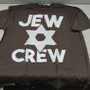 Jew Crew - Jews Jewish Hebrew Israel Israelite Star of David T-Shirt (Brown, XL)