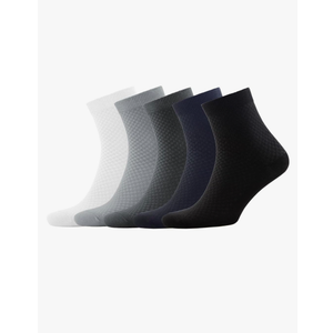 NUDUS UNDERWEAR Men’s Bamboo Rayon Ankle Quarter Dress Socks 5-Pair Gift Box, Premium Quality 6-9.5