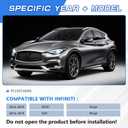 Sunshade Cover Sunroof Compatible with Infiniti QX30 Q30 2016-2019,Replace # 912501A69A (Beige)