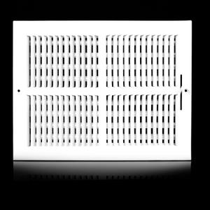 14x12 Vent Register [Duct Opening], Vent Covers for Home Ceiling, Two-Way Ventilation Register, Adjustable Solid Steel Wall Register Vent Cover (14"W x 12"H [Duct Opening])