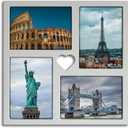 GENTLE DEER Collage Picture Frames, Photo Frame for Wall Hanging & Tablet Display (White, 8X10)