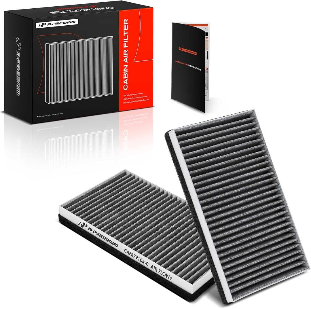 A-Premium Cabin Air Filter with Activated Carbon Compatible with Chevy, GMC & Cadillac Models - Silverado 1500, Suburban, Avalanche, Tahoe, Sierra 1500, Yukon, Escalade
