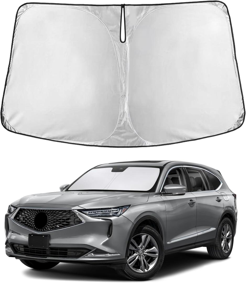 EcoNour Windshield Sunshade Compatible for Acura MDX 2021-2024 2025 2026, Sun Visor for Front Windshield & Window Sun Shade Cover, UV Heat Blocker & Protector, Car Accessories