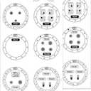 12 Pcs Stove Dials Sticker for Burner Cook Top Hob Cooker Top Oven Replacement Adhesive knob Symbols Electric Range Knob Kit Decals for Identify The Burners (Black)