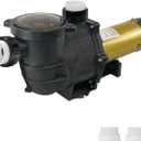 2.5HP PureBy In/Above Gound Pool Pump, 115/230V Dual Voltage Pool Motor, Flow Rate 6480GPH, 2" Port Size with 1.5" & 2" NPT Adapters