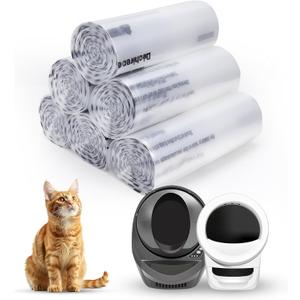 150 Pack Heavy Duty Self-Cleaning Litter Box Liners, Compatible with Litter-Robot 3/4, Extra Thick Waste Drawer Liners, 9-11 Gallons of Capacity, Easy to Empty