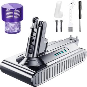 Replacement for Dyson v10 Battery SV12 7-Cell 206340 Battery 7000mAh Compatible with V10 Animal Absolute Fluffy Motorhead SV12 Cordless Stick Vacuum Cleaner 25.2V 206340 969352-02