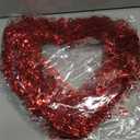2 Pcs Valentine s Day Wreaths with Lighted- 14'' Heart Wreaths for Front Door Valentines Decorations Heart Shaped Tinsel Wreath and 20 LED Light for Wedding Proposal Engagement Party (Classic Style)