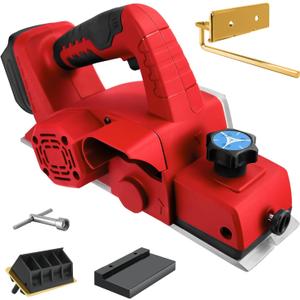 Cordless Handheld Planer for Milwaukee 18V Battery, 3-1/4 Inch Wood Planer for Woodworking, Brushless Electric Power Planer 15000RPM, Carpentry & DIY Projects (No battery)