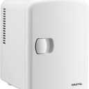 Gourmia GMF600 Thermoelectric Mini Fridge Cooler and Warmer - 4 Liter/ 6 Can - For Home,Office, Car, Dorm or Boat - Compact & Portable - AC & DC Power Cords - White