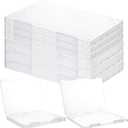 6 Pcs Clear A4 File Portable Project Case, Plastic Storage Box for 8.5" x 11" Letter Paper, Scrapbook Paper Storage Boxes Documents Magazines Holder with Buckle