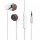 in Ear Wired Earbud with Microphone - Wired Headphones with Microphone, 3.5mm Corded Earphones with in Line Volume Controller, White