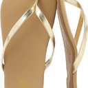 STQ Womens Flip Flops with Arch Support - Comfortable Orthopedic Thong Sandals for Women 2026 - Travel Cruise Essentials, Summer Vocation Outfits, Resort Wear (10, Gold)