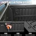 LASFIT Tailgate Mat for Ford Ranger 2026 2025 2024 Truck Tailgate Liner All Weather Protector TPE Durable Tailgate Cover Easy to Install Remove Clean