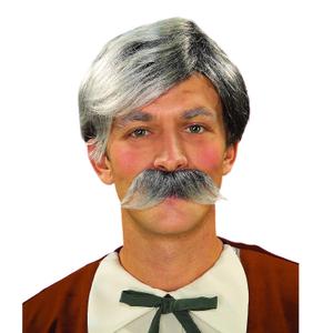 Rubies Polyester Gepetto Wig and Moustache Kit, Grey for Themed Parties and Halloween (One Size)