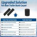 Boat Trailer Bunk Slides, Smoother Boat Bunk Slide Pads, Heavy Duty Boat Trailer Slides for Bunks,3"x10"