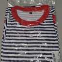 Womens Tops Casual Summer Crewneck Short Sleeve Striped Color Block Knit High Low Trendy Pullover Sweaters, XXL, Black