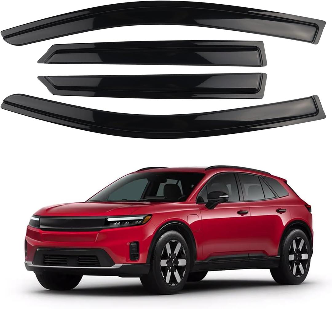 4 Pieces Tape-on Extra Durable Rain Guards Fit for 2024 2025 Honda Prologue,Window Deflectors,Window Visors (Smoke Black)