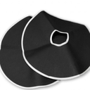 Small Scalloped Lamp Shade with Multi-Size UNO Fitter for E27 E14 E11 Base, Vintage Umbrella Light Shade for Table Lamp, Floor Lamp&Pendant, 15" Bottom Width (Black, 2 Pack-3.5x15x7in)