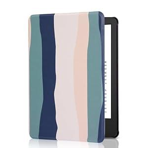 SCSVPN Case for 6 Inch Kindle 2024/2022 (11th Generation) - All New Slim Premium PU Leather Smart Protective Cover with Hand Strap, Auto Wake/Sleep for Kindle RS23CV/C2V2L3 E-Reader - Colorful Blue