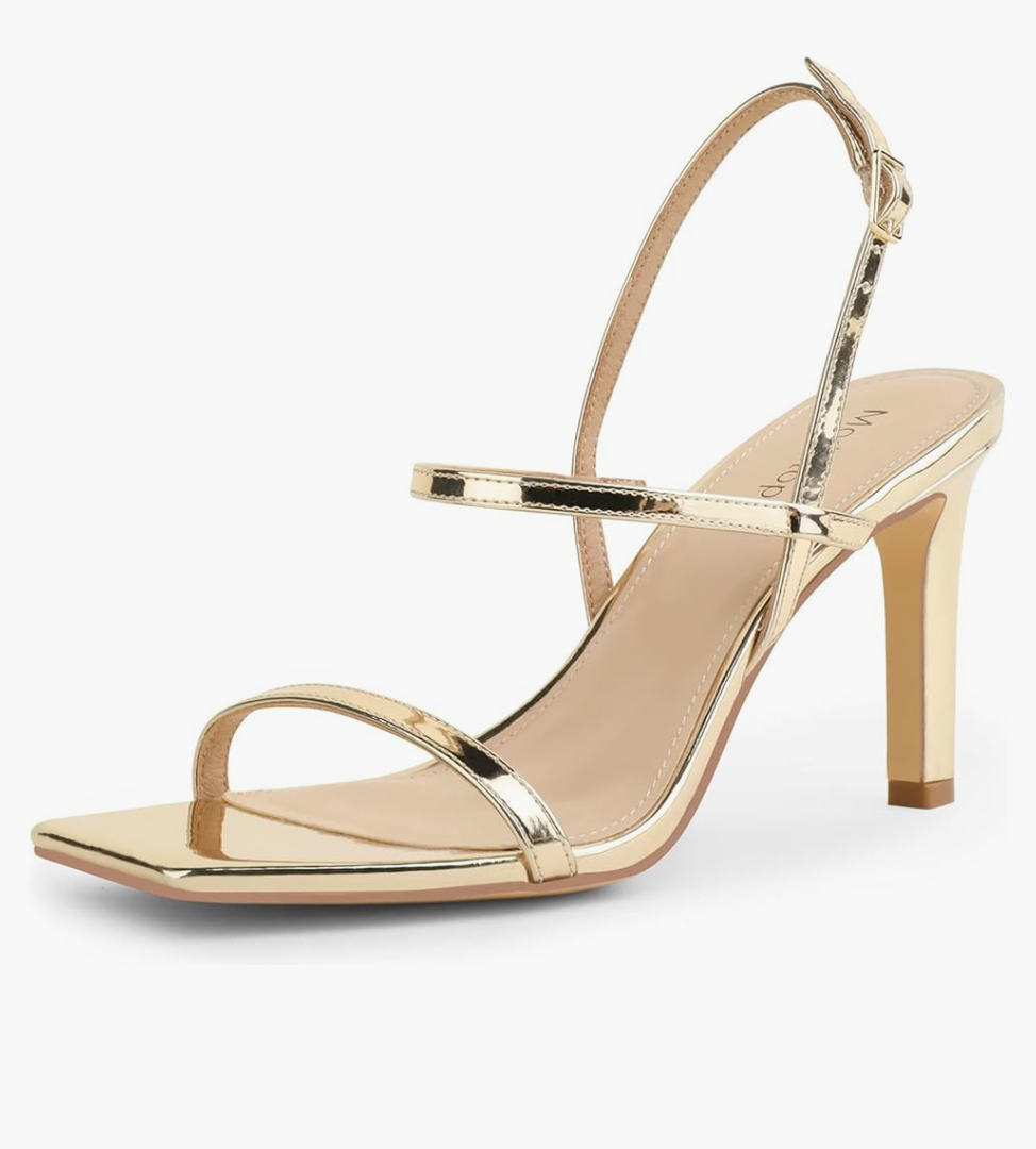 Modatope Women's Sandals Open Toe Strappy Sandals Ankle Strap High Heel Sandals for Women Size 8.5