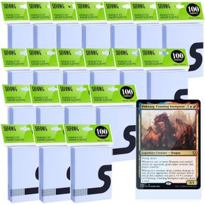 2000 Pack Perfect Fit Card Sleeves, Inner Sleeves Ideal for Double-Sleeving Compatible with TCG, MTG, PKM, TCG, Trading, Gaming Cards