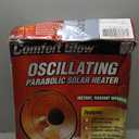 Comfort Glow Oscillating Parabolic Space Heater, 1000W Radiant Dish Heater with Adjustable Tilt, Energy Efficient, Variable Heat, Overheat & Tip-Over Protection - Radiant Heaters for Indoor Use