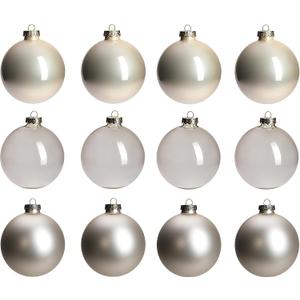 Champagne Glass Christmas Ball Ornaments for Christmas Tree, 2.36 Christmas Hanging Ornaments Set of 12 Xmas Baubles for Holiday Party Xmas Tree Decorations Gifts