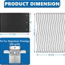 Stainless Grates & Reversible Cast Iron Griddle for Napoleon Prestige 500, Size: 17.75" x 13.5" for Napoleon Prestige 500
