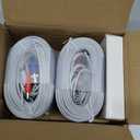 ANNKE 30M/100ft BNC Cable, Video Power Extension Surveillance Camera Cables for CCTV Security DVR System Installation, Free 8X BNC Connectors and 100pcs Cable Clips Included, 4 Pack, White