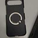 Aramid Carbon Fiber Case for iPhone 17 pro max, Fit for MagSafe, Aluminum Alloy Metal Lens Protection Black