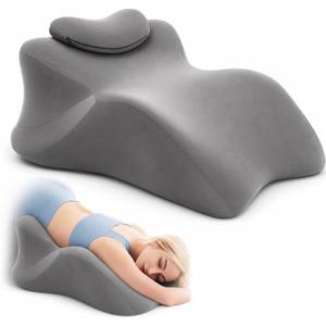 Wedge Intimacy Pillow for Couples Memory Foam Lift Pillow, Grey 27° Ergonomic Design, Spine & Hip Alignment Position Cushion, for Bed, Lounge & Relaxation, Back, Waist & Posture Support