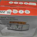 Toaster 4 Slice Retro Stainless Steel,Best Prime 4 Slice Toaster Wide Solt with 7 Shade Settings, Perfect for Waffles, Bagels and More Lainsten T-527