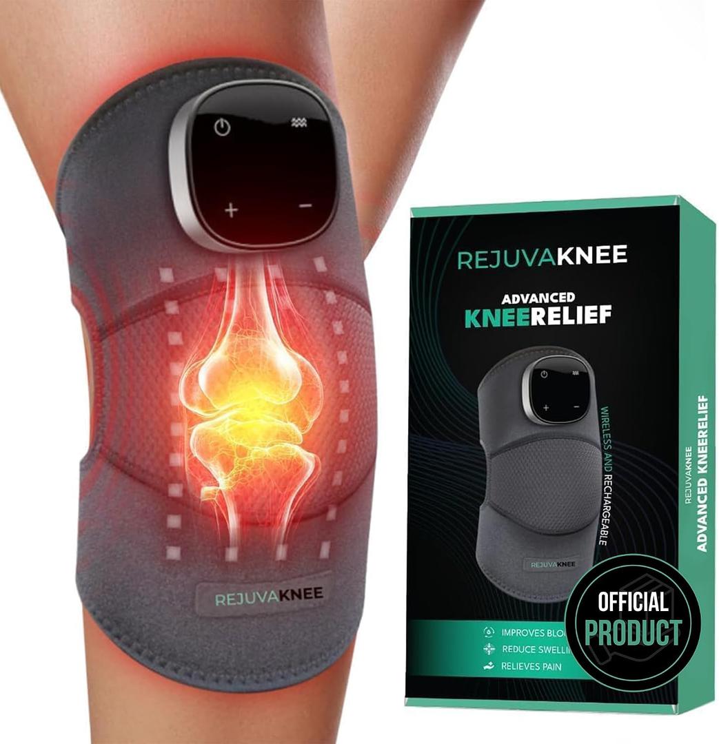 RejuvaKnee Triple Method Massager The Official Rejuvacare 2026 Adjustable Rejuvaknee Knee Massager for Comfort and Relaxation Home Use Knee Wrap Massager One Size, 1 Piece