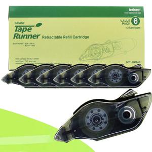 TAPE RUNNER Retractable Refill Cartridge - 12 Packs - Scrapbook Supplies - Scrapbooking Supply, Retractable 0.33 x 315 Inch Cartridges, Holiday Crafts & Gift Cards