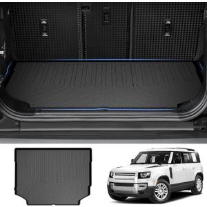 Powerty Trunk Mat for 2020-2025 Land Rover Defender 110 Accessories Cargo Mats TPE All Weather Cargo Liner Heavy-Duty Trunk Liners