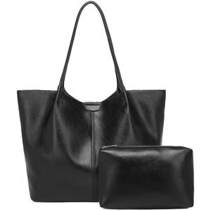Tote Bag For Women Large Capacity Soft Leather Purse With Interior Pouch Multi-Use For Daily Commute Work Travel