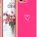 BENTOBEN for iPhone 16e Case 2025, Cute Phone Case iPhone 16e Heart Pattern Slim Thin Soft Flexible Shockproof TPU Bumper Lightweight Women Girls Boys Protective Cover for iPhone 16e 6.1", Hot Pink